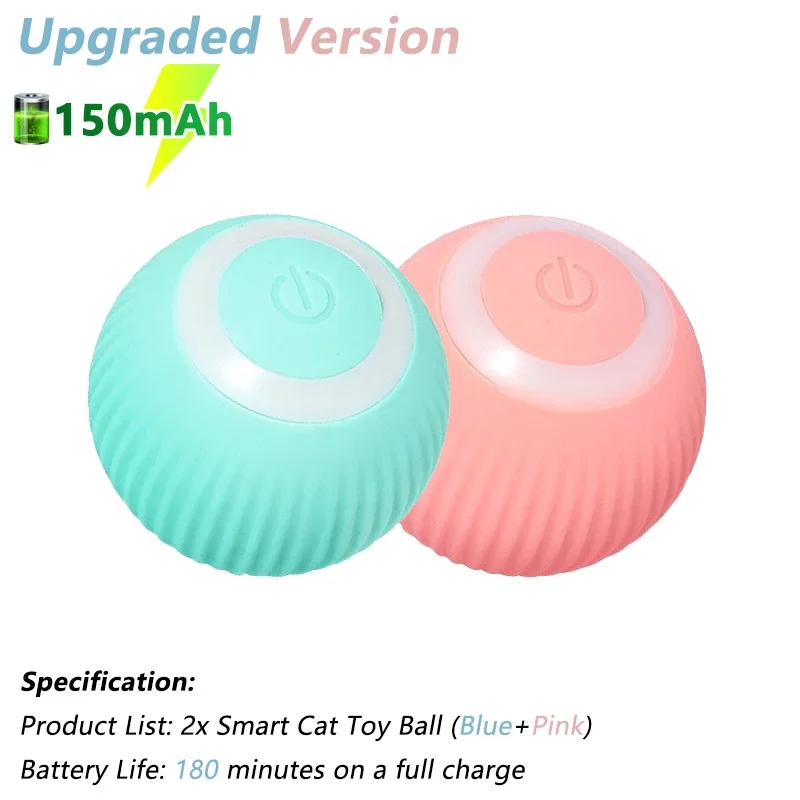cat interactive ball electric automatic rolling ball smart toys for cats smart cat toy rotating ball cat game accessories